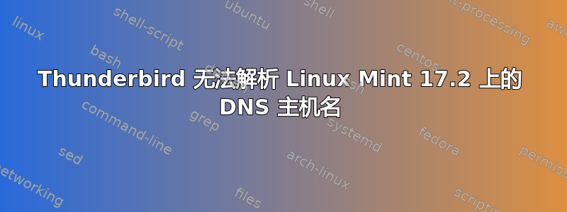 Thunderbird 无法解析 Linux Mint 17.2 上的 DNS 主机名