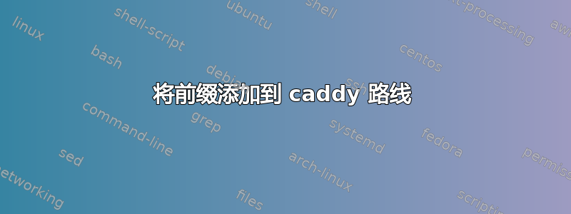 将前缀添加到 caddy 路线