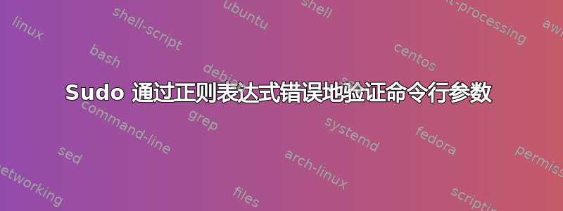 Sudo 通过正则表达式错误地验证命令行参数