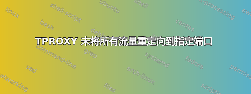 TPROXY 未将所有流量重定向到指定端口