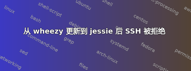 从 wheezy 更新到 jessie 后 SSH 被拒绝