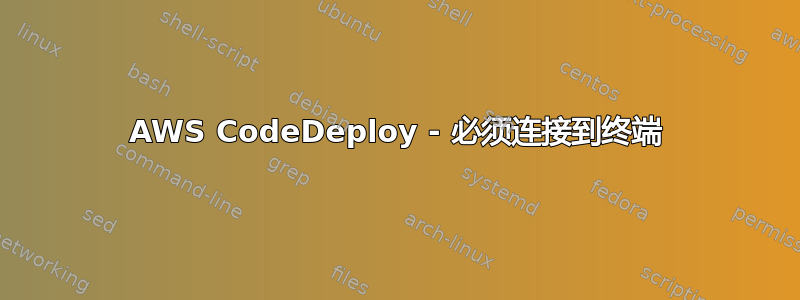 AWS CodeDeploy - 必须连接到终端