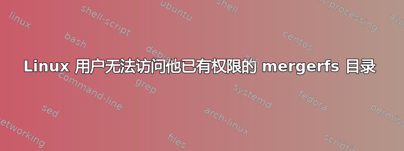 Linux 用户无法访问他已有权限的 mergerfs 目录