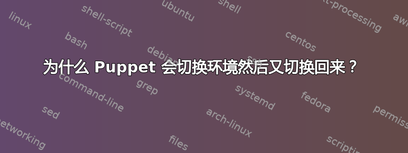 为什么 Puppet 会切换环境然后又切换回来？