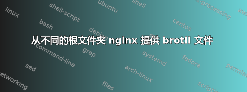 从不同的根文件夹 nginx 提供 brotli 文件