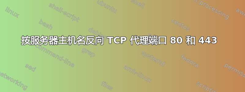 按服务器主机名反向 TCP 代理端口 80 和 443 