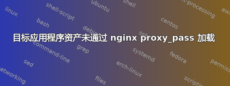 目标应用程序资产未通过 nginx proxy_pass 加载