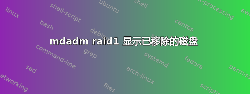 mdadm raid1 显示已移除的磁盘