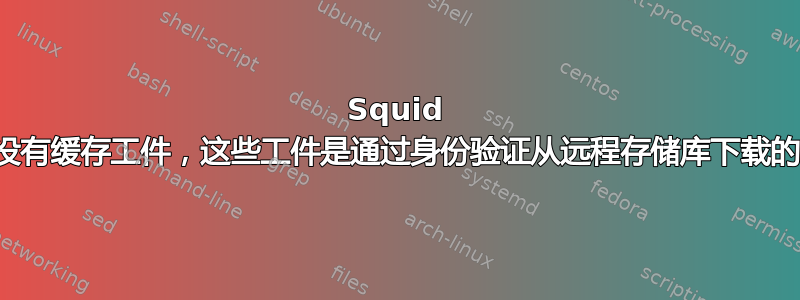 Squid 没有缓存工件，这些工件是通过身份验证从远程存储库下载的