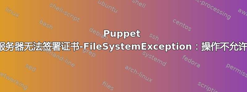 Puppet 服务器无法签署证书-FileSystemException：操作不允许