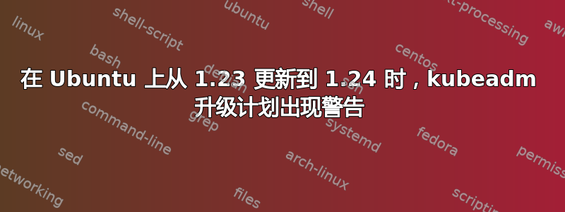 在 Ubuntu 上从 1.23 更新到 1.24 时，kubeadm 升级计划出现警告