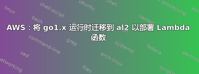 AWS：将 go1.x 运行时迁移到 al2 以部署 Lambda 函数