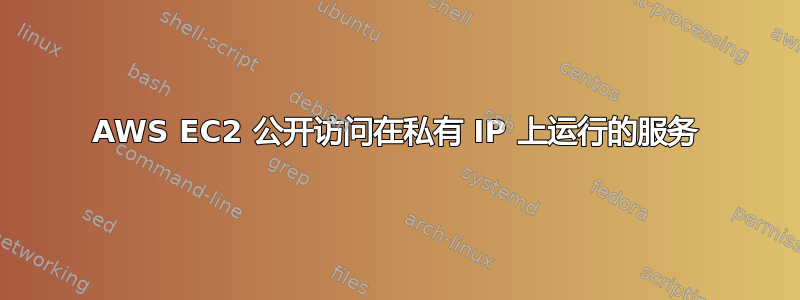 AWS EC2 公开访问在私有 IP 上运行的服务