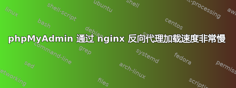 phpMyAdmin 通过 nginx 反向代理加载速度非常慢