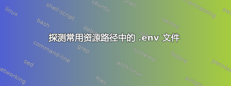 探测常用资源路径中的 .env 文件