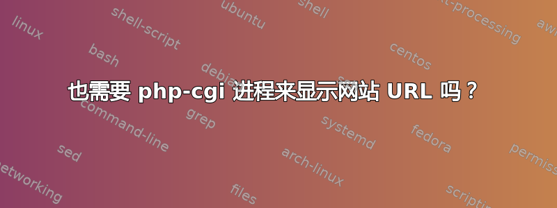 也需要 php-cgi 进程来显示网站 URL 吗？