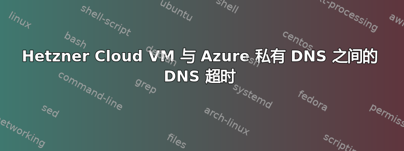 Hetzner Cloud VM 与 Azure 私有 DNS 之间的 DNS 超时