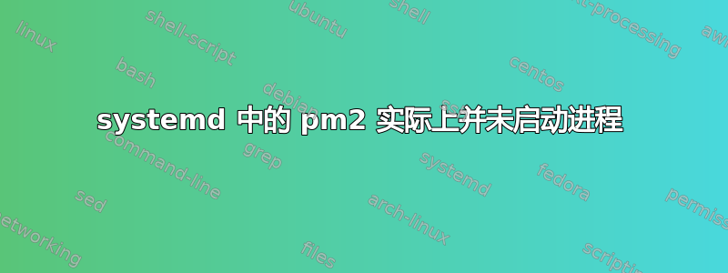 systemd 中的 pm2 实际上并未启动进程