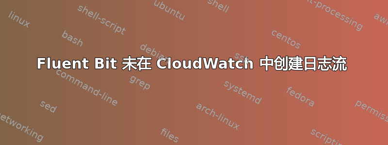 Fluent Bit 未在 CloudWatch 中创建日志流