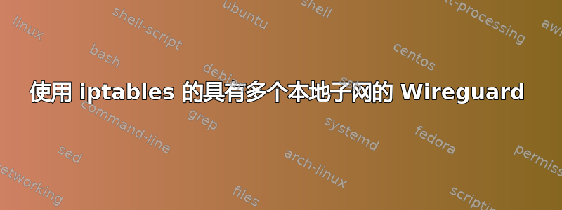 使用 iptables 的具有多个本地子网的 Wireguard