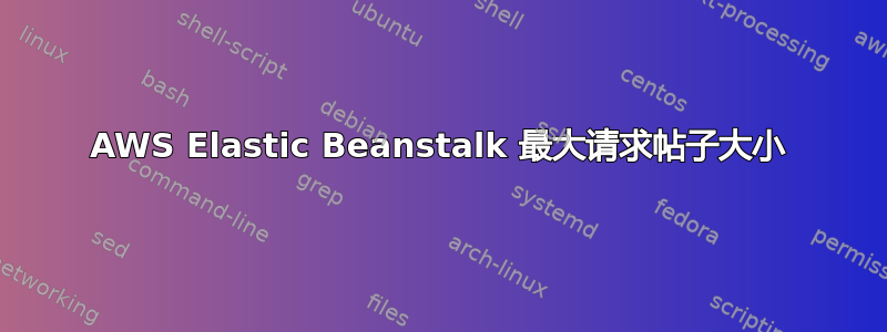 AWS Elastic Beanstalk 最大请求帖子大小