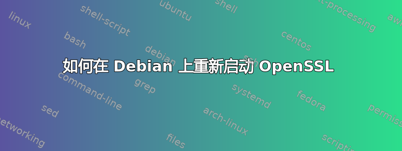 如何在 Debian 上重新启动 OpenSSL