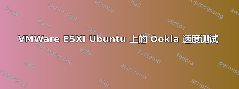 VMWare ESXI Ubuntu 上的 Ookla 速度测试