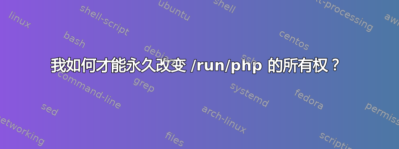 我如何才能永久改变 /run/php 的所有权？