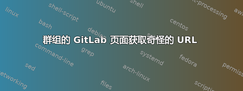 群组的 GitLab 页面获取奇怪的 URL