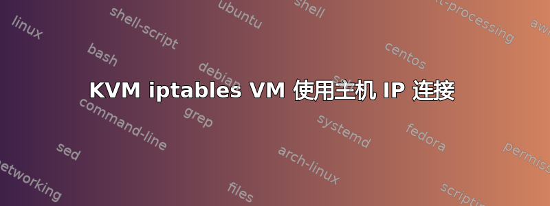 KVM iptables VM 使用主机 IP 连接