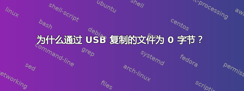 为什么通过 USB 复制的文件为 0 字节？