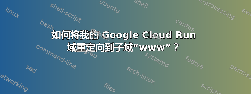 如何将我的 Google Cloud Run 域重定向到子域“www”？