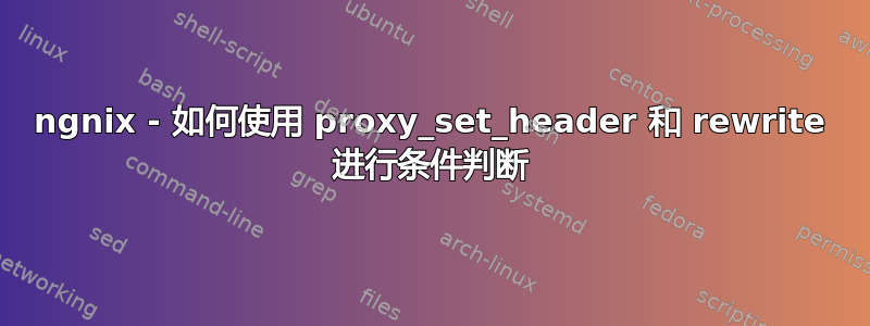 ngnix - 如何使用 proxy_set_header 和 rewrite 进行条件判断