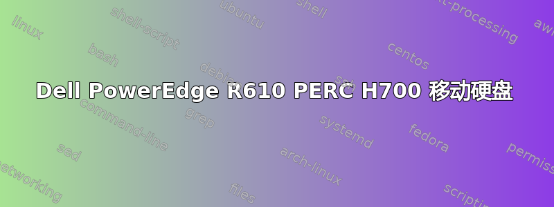 Dell PowerEdge R610 PERC H700 移动硬盘