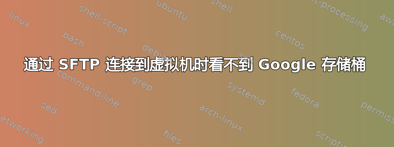 通过 SFTP 连接到虚拟机时看不到 Google 存储桶