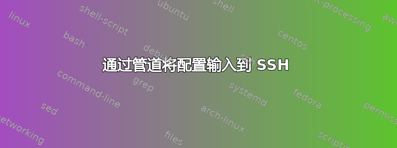 通过管道将配置输入到 SSH