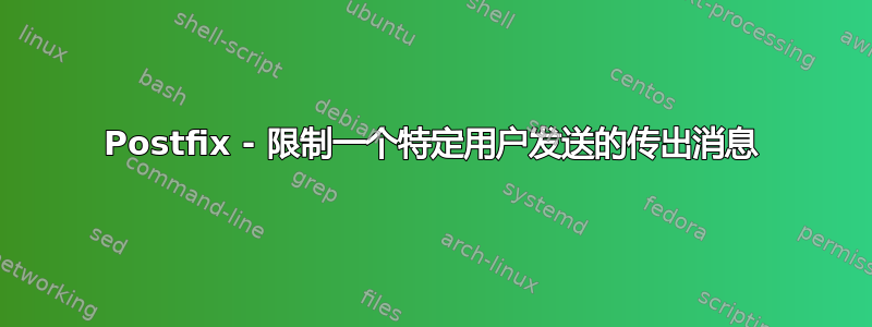 Postfix - 限制一个特定用户发送的传出消息