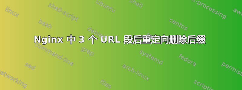 Nginx 中 3 个 URL 段后重定向删除后缀