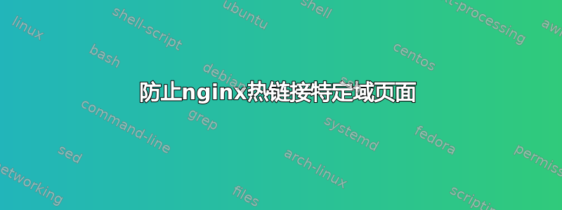 防止nginx热链接特定域页面