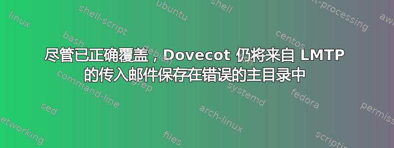 尽管已正确覆盖，Dovecot 仍将来自 LMTP 的传入邮件保存在错误的主目录中