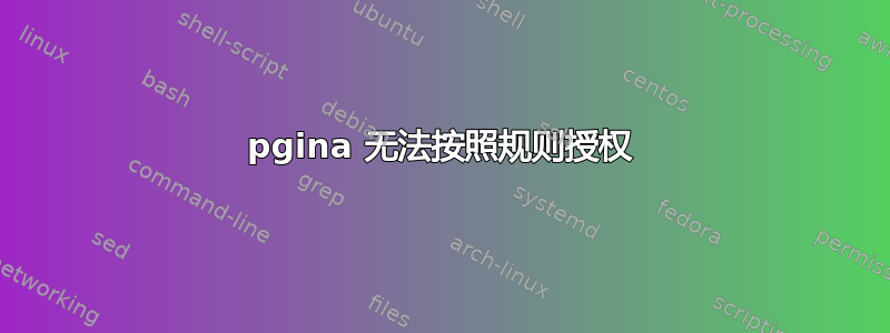 pgina 无法按照规则授权