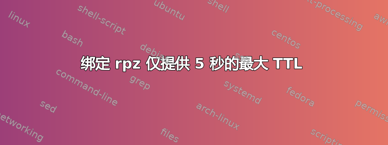 绑定 rpz 仅提供 5 秒的最大 TTL