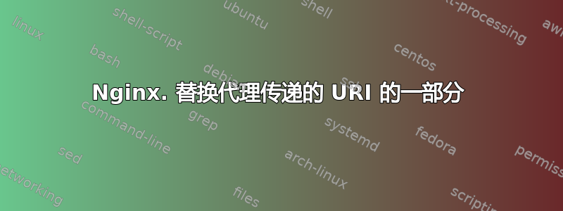 Nginx. 替换代理传递的 URI 的一部分