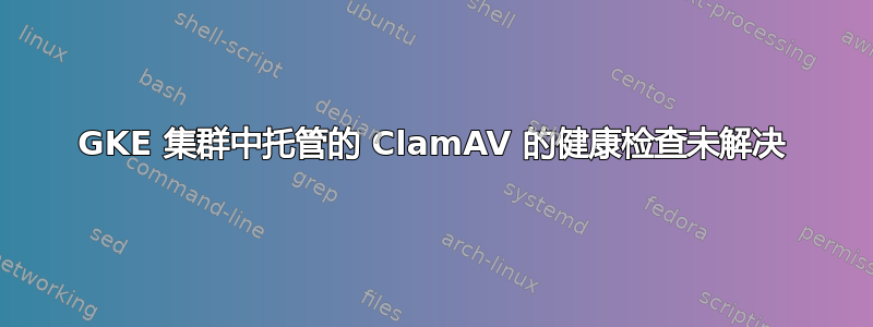 GKE 集群中托管的 ClamAV 的健康检查未解决