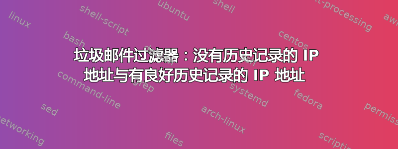 垃圾邮件过滤器：没有历史记录的 IP 地址与有良好历史记录的 IP 地址 