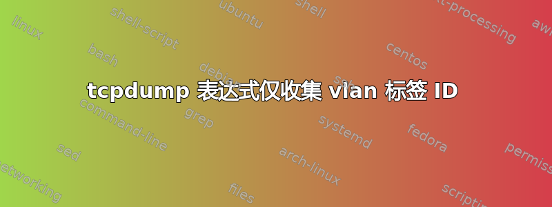 tcpdump 表达式仅收集 vlan 标签 ID