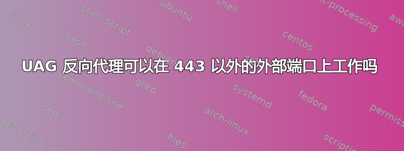 UAG 反向代理可以在 443 以外的外部端口上工作吗