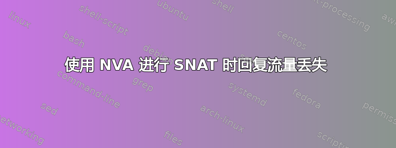 使用 NVA 进行 SNAT 时回复流量丢失