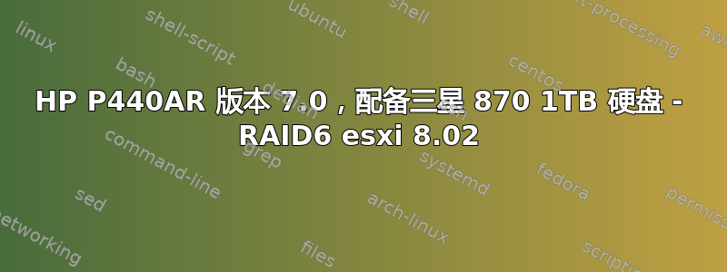 HP P440AR 版本 7.0，配备三星 870 1TB 硬盘 - RAID6 esxi 8.02