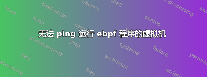 无法 ping 运行 ebpf 程序的虚拟机